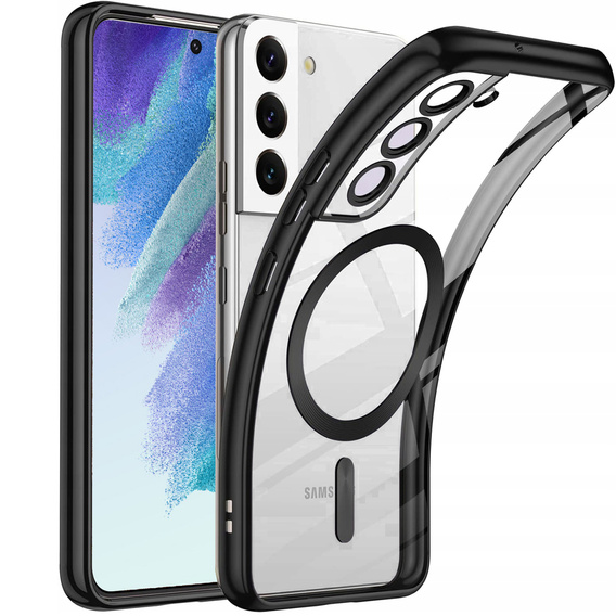 Case for Samsung Galaxy S21 FE, Electro MagSafe, black + Screen Glass