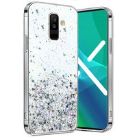Case for Samsung Galaxy A6 Plus 2018, Glittery, transparent