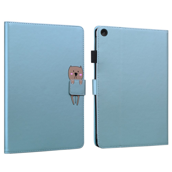 Case for Lenovo Tab M10 Plus 10.6 Gen 3, with flap, animal, blue