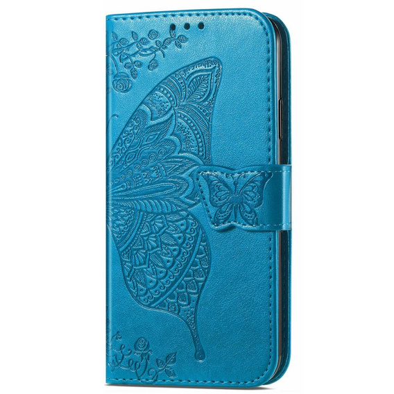 Flip case for Motorola Moto G32, Butterfly, blue