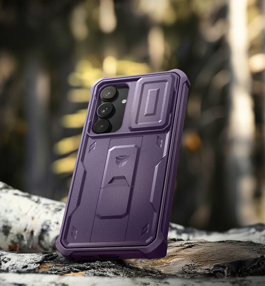 Armored case for Samsung Galaxy S25+ Plus, Dexnor Full Body (Two Frames), purple