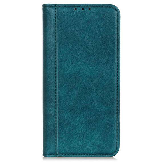 Case for Samsung Galaxy S24 Ultra, Wallet Litchi Leather, green