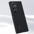 BENKS Kevlar Case for Samsung Galaxy S25 Ultra, for MagSafe, Carbon Fiber, black