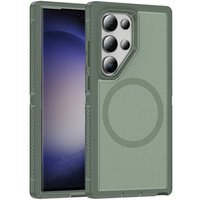 Case with frame for Samsung Galaxy S23 Ultra, for MagSafe, green