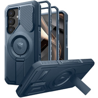 Armored case for Samsung Galaxy S25+ Plus, Dexnor CamProtect MagSafe, blue (Two frames)