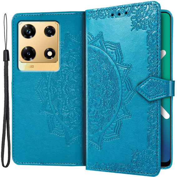 Flip case for Infinix Note 30 Pro 4G, Wallet mandala, blue