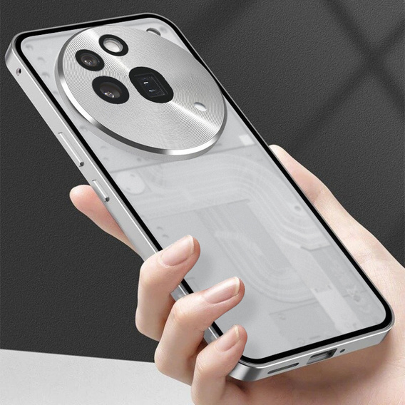 1 x Case for Nothing Phone 3a Pro, Frame Case, silver