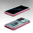 Case for Samsung Galaxy S24+ Plus, CamShield Slide, green / pink