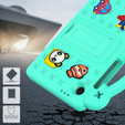 Children's case for Samsung Galaxy Tab A11 / A9, Cute Patterns, with stand, green