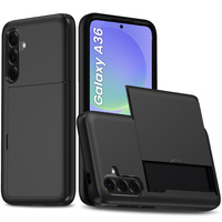 Case for Samsung Galaxy A36 5G, Sliding Card Holder, black