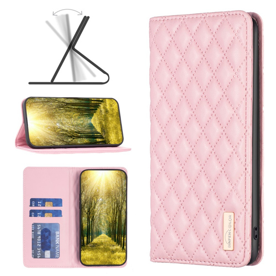 Flip case for Oppo A38 4G, Wallet, BINFEN COLOR, pink