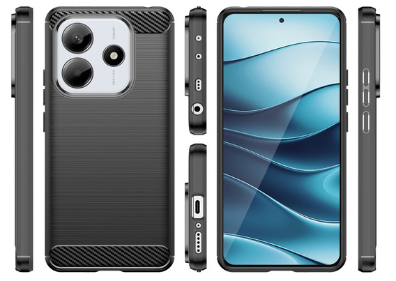 Case for Xiaomi Redmi Note 14 5G, Carbon, black
