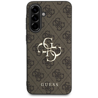 GUESS Case for Samsung Galaxy A56 5G, 4G Big Metal Logo, brown