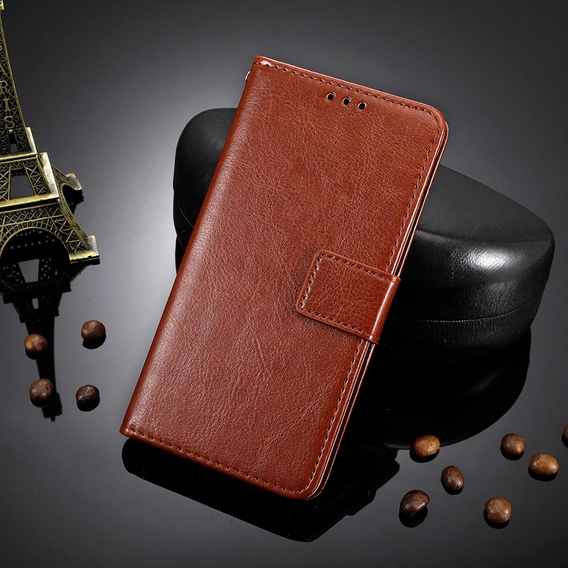 Flip case for Infinix Note 30 VIP, Crazy Horse Wallet, brown