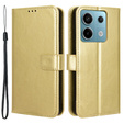 Flip case for Xiaomi Redmi Note 13 Pro 5G, Crazy Horse Wallet, gold