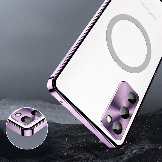 Camera Protection Case for Samsung Galaxy S20 FE, CamShield MagSafe, transparent / purple