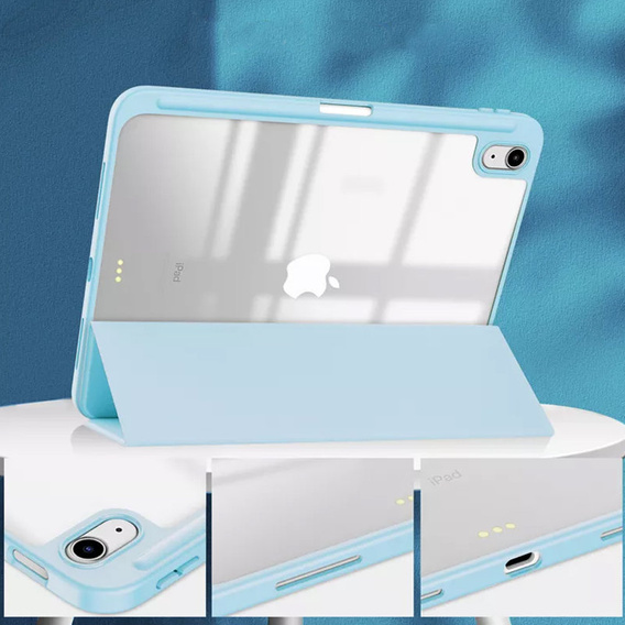 Case for iPad 10.9 2022 10 Gen, Smartcase Hybrid, with stylus space, blue