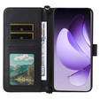 Crossbody Leather Wallet flip case for Oppo Reno 13 Pro 5G, black