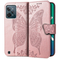 Flip case for Realme C31, Butterfly, pink