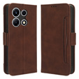 Flip case for Infinix Note 30 VIP, Card Slot, brown