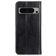 Case for Google Pixel 8 Pro, Wallet Litchi Leather, black