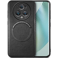 Case for Honor Magic 5 Pro, Leather Hybrid MagSafe, black