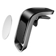 ERBORD Magnetic Car Holder for Phone on Windshield Grille, black carbon
