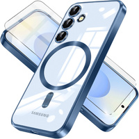 Case for Samsung Galaxy S25, Electro MagSafe, dark blue + Screen Glass
