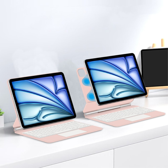Keyboard Case for iPad Air 13" 2024, Magnetic Keyboard Touchpad, pink