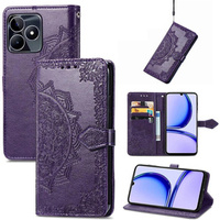 Flip case for Realme Note 50, Mandala, purple