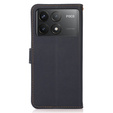 KHAZNEH RFID case for Xiaomi Poco F6 Pro, Litchi Texture, blue
