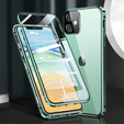 Case for iPhone 12 Mini, Magnetic Dual Glass, green