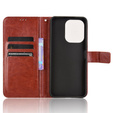 Flip case for Xiaomi Redmi 13, Crazy Horse Wallet, brown