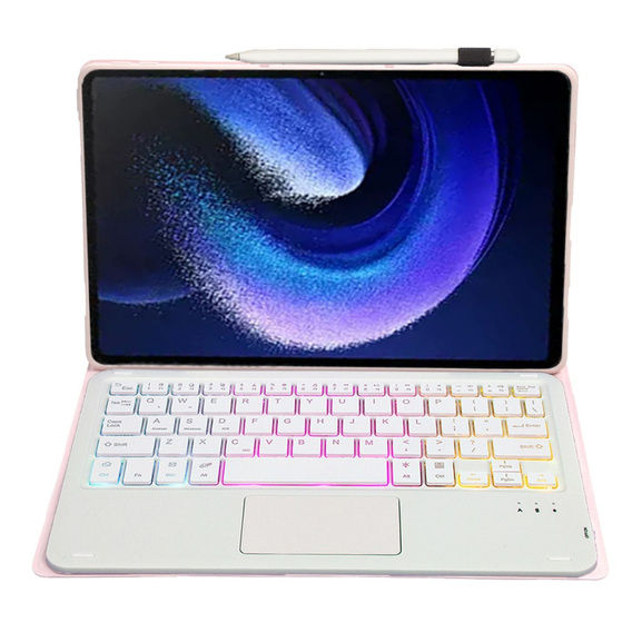 Case + keyboard Xiaomi Pad 6 / 6 Pro, with touchpad, pink
