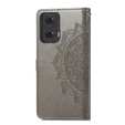 Flip case for Motorola Moto E14, Mandala, grey