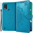 Flip case for Nokia C21 Plus, Mandala, blue