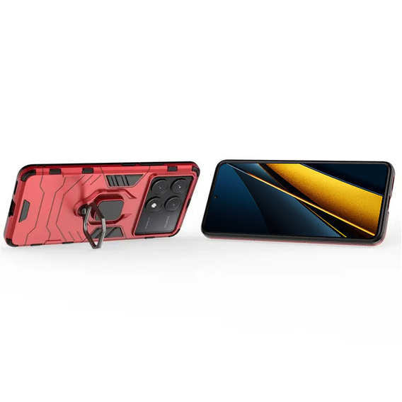 Case for Xiaomi Poco X6 Pro 5G, Kickstand Ring, black
