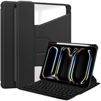 Keyboard case for iPad Pro 11" 2024 (5 gen.), Rotary 360° Leather, black