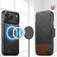 2-in-1 flip case for iPhone 17 Pro, SUTENI, for MagSafe, black