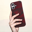Case for iPhone 16 Plus, Aramid Fiber MagSafe, red