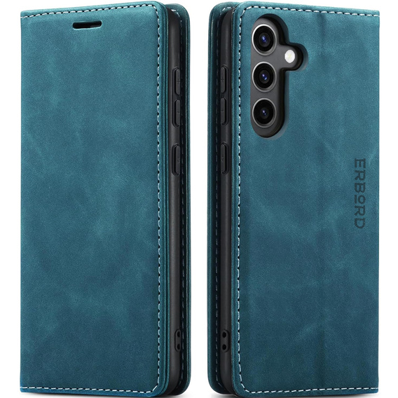 Case for Samsung Galaxy A55, ERBORD Vintage, blue + Screen Glass