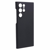 Case for Samsung Galaxy S22 Ultra, Aramid Fiber Cover, black