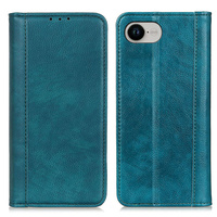 Case for Iphone 16E, Wallet Litchi Leather, blue