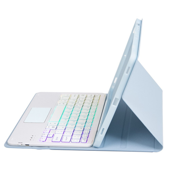 Case + keyboard Samsung Galaxy Tab S9 FE X510 / X516, with touchpad, light blue