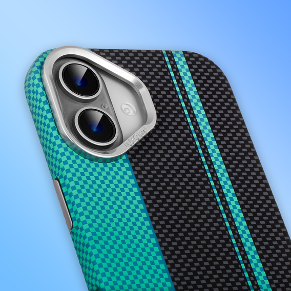MagSafe's iPhone 16 Case, Carbon Fiber, black / blue