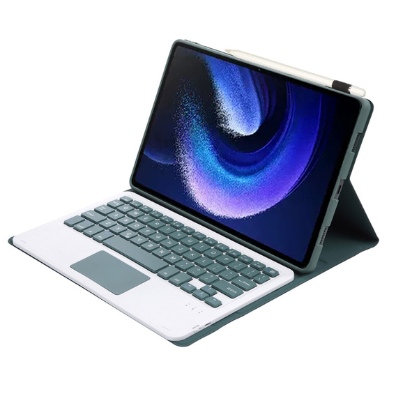 Case + keyboard Xiaomi Pad 6 / 6 Pro, Touchpad, green