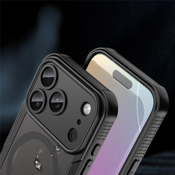 Case for iPhone 17 Pro Max, for MagSafe, armoured, black
