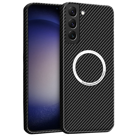 Case for Samsung Galaxy S23 Plus, Magsafe Slim Carbon, black