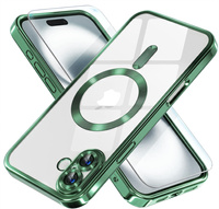 Case for iPhone 16, Electro MagSafe, green + Screen Glass