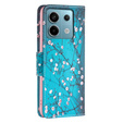Flip case for Xiaomi Redmi Note 13 Pro 5G, Wallet, Sakura blue